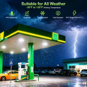 Lámpara LED Redonda para Exteriores de 100W/80W/60W, CCT Ajustable 4.5/5/5.7K, 100-277VAC, Súper Brillante, para Techo de Cochera, con Certificación ETL DLC - Product Image 6