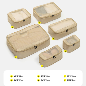 Sacs de rangement de voyage à logo personnalisé pour vêtements et chaussures, organisateurs de bagages à double fermeture éclair pour valises - Product Image 3