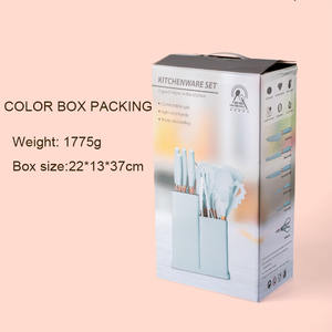 Juego de utensilios de cocina Proins al por mayor, antiadherentes, 19 piezas, herramientas de silicona, regalo con mango de acero inoxidable - Product Image 4