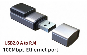 Adaptador Ethernet <span class=keywords><strong>USB</strong></span> 2.0 RJ45 10/100Mbps, Dongle de Red Plug and Play, Carcasa de Aluminio, Indicador LED, Compatible con <span class=keywords><strong>Internet</strong></span> por Cable y Windows - Product Image 3