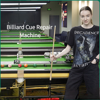 Tour à billard manuel amélioré à double mandrin, horizontal, à vitesse variable, haute précision, 220 V, pour la réparation de queues de billard de moyenne intensité