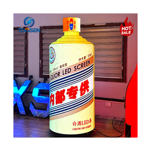 Özel boyut kırmızı şarap bira kola kutusunda oyuncak araba şişe alt şekil AdvertisingP2 <span class=keywords><strong>LED</strong></span> ekran oyun Video şişe yüzük benzersiz yaratıcı küp ekran - Product Image 4