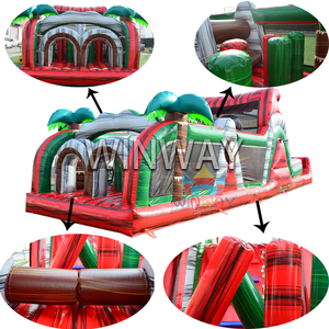 Offre Spéciale nouvelle conception de qualité commerciale Ruby River Run parcours d'obstacles château gonflable toboggan usine personnalisée pour les adultes - Product Image 5
