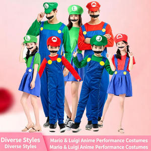 Costume de dessin animé en coton unisexe pour enfants, kit cosplay parent-enfant avec manches bouffantes, <span class=keywords><strong>déguisement</strong></span> pour spectacle sur scène - Product Image 2
