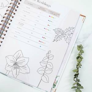 สมุดวางแผนงานแต่งงานแบบเกลียวสมุดวางแผนงานหมั้นภาษาอังกฤษ - Product Image 2