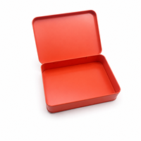 Boîte métallique à charnière personnalisée pour cadeaux, artisanat, biscuits, autocollants, cosmétiques, rangement, emballage rectangulaire en étain, vente en gros, OEM