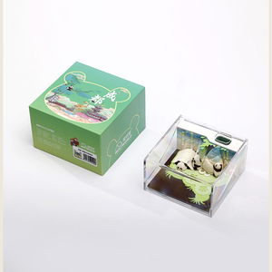<span class=keywords><strong>Calendrier</strong></span> Magique Personnalisé 2025, Bloc-Notes 3D, Wizard Palace Cake Panda Flamingo Santorini, Papier pour Notes Autocollantes, Coffret Cadeau d'Affaires - Product Image 5