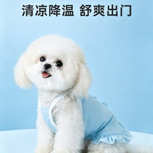 Gilet rafraîchissant pour animaux de compagnie, bleu, respirant, été, pour chats et petits chiens - Product Image 3