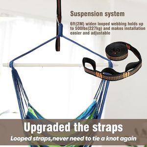 <span class=keywords><strong>Hamac</strong></span> portable d'extérieur en nylon parachute, très populaire, pour 2 personnes, mobilier de <span class=keywords><strong>camping</strong></span> avec sangles d'arbre pour adultes - Product Image 4