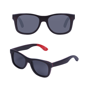 Gafas de Sol Unisex de Madera con Diseño de Tabla de Skateboard de Arce Negro, Polarizadas para Adultos - Product Image 1