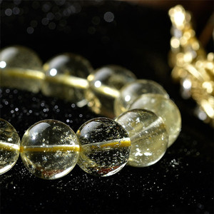 Bracelet en météorite d'or libyen de haute qualité, bracelet en cristal naturel pour la guérison et la prospérité, pour femmes - Product Image 2