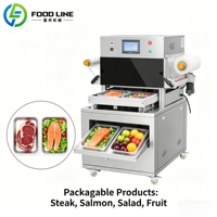 Machine de scellage de barquettes de table pour emballage alimentaire, scelleuse thermique de barquettes en plastique