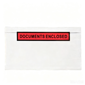 Bolsa de Envío Transparente de Polipropileno de 2.5 Mil, Impresa en Offset, con Etiqueta para Documentos Adjuntos, Embalaje Protector para Envío de Documentos - Product Image 1