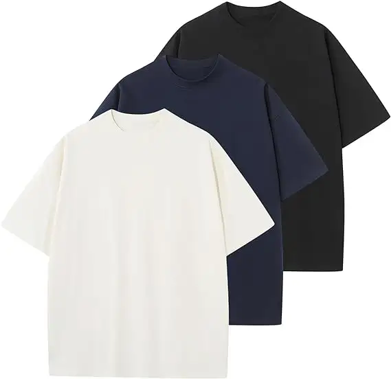 Kaus pria Vintage ukuran kustom pabrikan kaus ukuran AS 280 gsm katun polos bahu Angkat Berat
