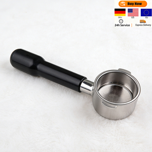 Portafiltro sin Fondo de Acero Inoxidable de Diseño de Lujo Altamente Pulido, Reutilizable y Ecológico de 51 mm para Espresso, 2 Orejas - Café - Product Image 1