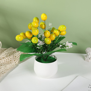 Mini Bonsaï Faux Arbre Porte-Bonheur 22cm Ornement de Bureau Accessoire Photo - Product Image 4