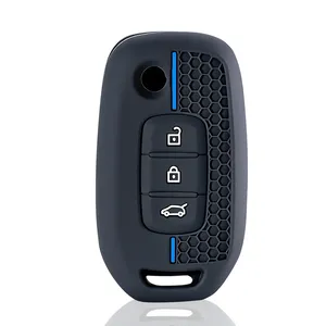 Housse de clé en silicone pour <span class=keywords><strong>Renault</strong></span> Kadjar Captur Megane Sandero Stepway Logan Clio 5 <span class=keywords><strong>2022</strong></span> Arkana 2020 2021 Kwid 2023 - Product Image 3