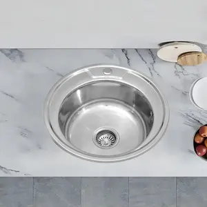 Hot Sale pressed sink round Kitchen Sinks High Quality Stainless Steel kitchen sink