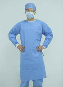 2025 grosir disesuaikan kain Sms bukan tenunan biru kemoterapi diperkuat medis steril sekali pakai wanita bedah gaun - Product Image 5