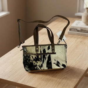Pochette en cuir véritable pour filles de qualité supérieure, fermeture éclair rayée, légère, deux compartiments étanches 3L+, bandoulière, grande capacité - Product Image 4