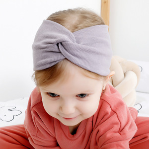 CLARMER de moda al por mayor niños banda de Pelo elástico suave invierno Cruz bebé diadema - Product Image 1