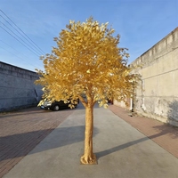 Nouvel Arrivage Arbre de fleurs de cerisier artificiel en soie couleur or, centre de table haut fait main multi-pièces pour mariage et Noël