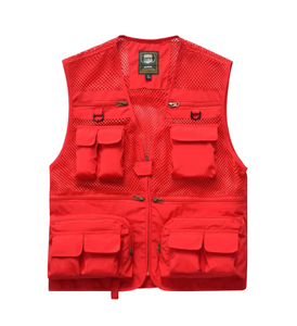 Customized logo double-sided breathable work vest with multiple pockets, unisex sports jacket for both men and <b>women</b> - Product Image 4