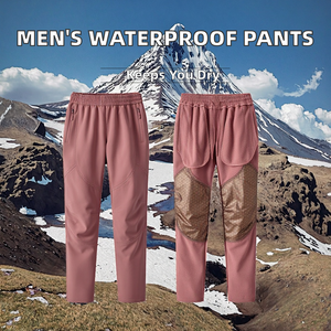 Pantalones de Senderismo y Montañismo para Hombre, Ligeros, Impermeables, Antimanchas, de Cintura Elástica, de Alta Calidad, Color Oscuro - Product Image 2