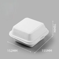 Assiettes jetables en bagasse de canne à sucre biodégradables et compostables avec logo personnalisé pour événements de marque 6x6 pouces