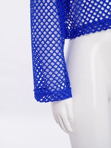 5-16 enfant filles transparent résille T-Shirt haut court pour skateboard hip-hop danse de rue décontracté tenue quotidienne Jazz Costume personnalisé - Product Image 5