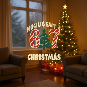 Rien ne fait plus envie que un t-shirt à motif de Noël moche et amusant de la série 67 Holiday Ugly Christmas Meme. - Product Image 3