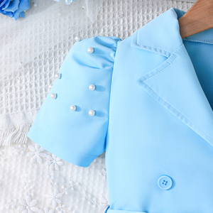 Dress for Kids Children 4-8 Years Old Exquisite Design Suit <b>Skirt</b> <b>Patchwork</b> Pleated <b>Skirt</b> for Elegant Party Fashion Dress - Product Image 4