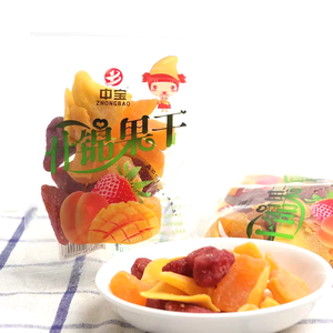 Zhongbao Snack de fruits mélangés séchés, saveurs pêche, fraise, <span class=keywords><strong>orange</strong></span>, mangue, fruit du dragon, en tranches, en vrac, prêt à consommer, 500g, OEM - Product Image 2