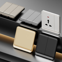 SUMMAO Style UK EU Série 86 Interrupteur de charge USB universel 13A à toucher mat Protection ignifuge Bronze phosphoreux