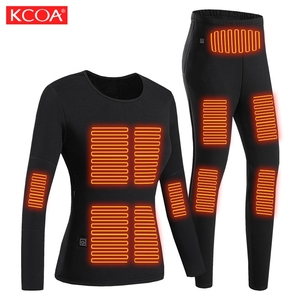 High Quality Adult Usb Rechargeable <strong>Long</strong> <strong>Sleeve</strong> Heated <strong>Thermal</strong> Underwear Set for Men and <strong>Women</strong> - Product Image 1