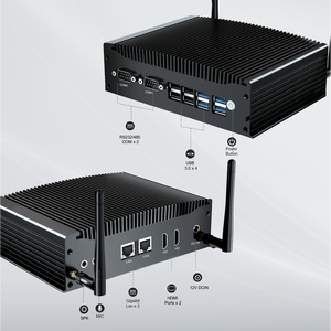 Mini PC Core I7-10510U con 2 Puertos RJ45 LAN, 6 Puertos USB COM, 3 Salidas de Pantalla para DP, 64GB SSD+HDD, 10W DDR4, Nuevo, Enchufe AU/US, H6, Win10, Linux - Product Image 5