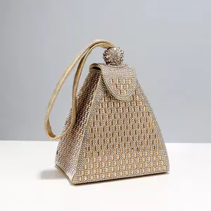New Triangle Party Bags Evening Purse Luxury Rhinestone Women Bags Clutches and Evening Bags Ladies