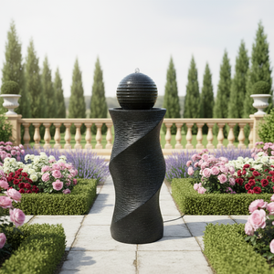 Fontaines solaires LED modernes japonaises en forme de lion de mer pour jardin extérieur, étang, avec éclairage LED et jets d'eau en forme de champignon - Product Image 2