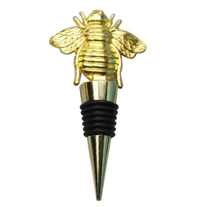 Gold <b>Bee</b> Wine Stopper Metal Sealing Bottle Plug Simple Style <b>Gift</b> - Product Image 2