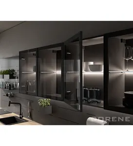 Gabinetes de cocina lacados modulares de lujo de gama alta 2024 Dorene con accesorios de hardware