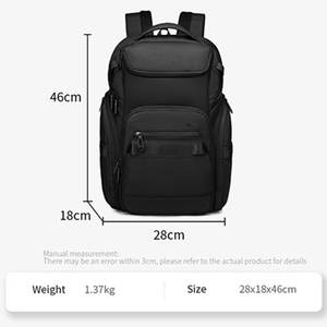 9799 модный мужской рюкзак для работы в деловом стиле, подходит для ноутбука 15,6 дюймов, дорожный прочный водонепроницаемый рюкзак для ноутбука - Product Image 4