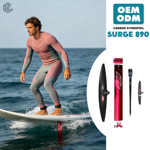 ชุดเซ็ตเซิร์ฟไฮโดรฟอยล์คาร์บอนฟอยล์ SURGE 890 สีแดง เสาอลูมิเนียม ควบคุมการเลี้ยวได้อย่างราบรื่น ตอบสนองไว สำหรับการเล่นเวฟฟอยล์ - Product Image 1