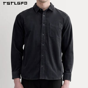 ผู้ผลิต OEM เสื้อเชิ้ตผู้ชายผ้าลูกฟูกสุดหรู คุณภาพสูง สตรีทแวร์ หนานุ่ม สไตล์วินเทจ กันยับ ระบายอากาศได้ดี ทรงคาร์โก้ แขนยาว - Product Image 3