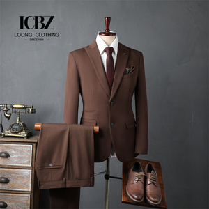 Costumes d'affaires pour hommes <span class=keywords><strong>vert</strong></span> <span class=keywords><strong>foncé</strong></span>, nouveau design, costumes slim fit 3 pièces pour hommes, costumes de travail formels pour hommes, fourniture d'usine - Product Image 2