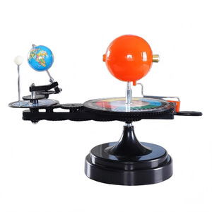 Modelo de Planetas del <span class=keywords><strong>Sistema</strong></span> Solar con Globo de Madera del Sol, la Tierra y la Luna, Planetario con Movimiento Manual, Ayuda Didáctica para la Educación Científica - Product Image 1
