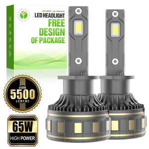 Ampoule <span class=keywords><strong>LED</strong></span> H1 pour voiture, haute performance, économique, 65W, 5500Lm, 12-24V, idéale pour les trajets urbains et les conduites nocturnes - Product Image 1