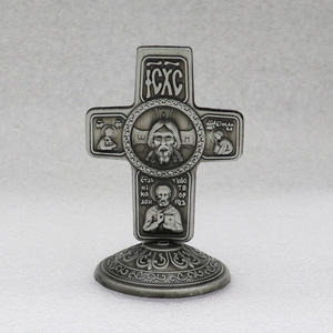 E-commerce aksesori meja kantor rumah Byzantine Retro orthodody emas aksesori untuk dekorasi Natal mobil kerajinan logam - Product Image 6
