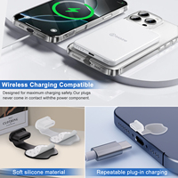 Bouchon anti-poussière pour téléphone portable USB-C, capuchon de protection pour port de charge Type-C, compatible iPhone 17 Samsung Android, étanche et anti-perte