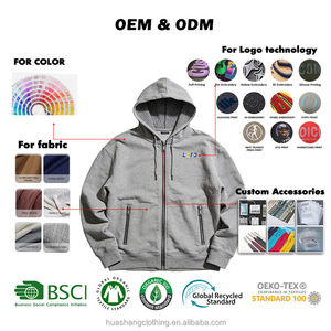 Sudadera con capucha de algodón 100% grueso de 500 GSM con cremallera, estilo urbano, talla grande, para hombre, sin impuestos en EE. UU. - Product Image 5