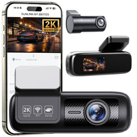 Caméra de tableau de bord 2K en gros, modèle privé d'usine, double canal DVR avec Wi-Fi intégré, mini enregistreur de conduite